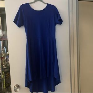 Blue A-line high low dress